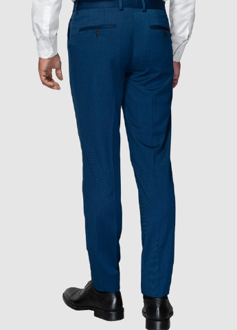 Темно-синие классические демисезонные прямые брюки Arber