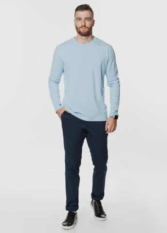 Блакитна футболка довгий рукав Arber Long Sleeve TRDM-F2