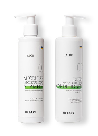 Набор для сухого типа волос Aloe Deep Moisturizing Hillary (253597446)