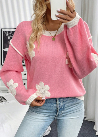 Светло-розовый демисезонный джемпер джемпер SHEIN