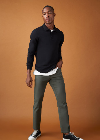 Серо-зеленые джинсовые демисезонные брюки DeFacto