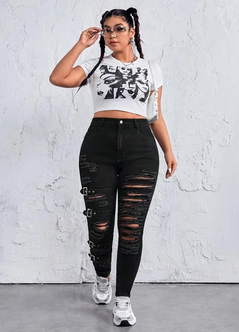 Джинсы SHEIN - (346396639)