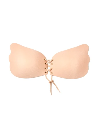 Бежевий невидимка бюстгальтер Hunkemoller без кісточок поліамід