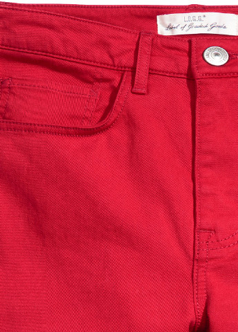 Штани H&M кльош однотонні червоні кежуали бавовна