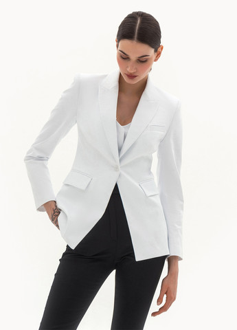 Белый женский жакет BGL однотонный - демисезонный