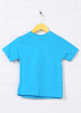 Голубая летняя футболка с коротким рукавом CHN