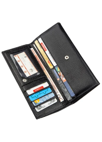 Жіночий шкіряний гаманець-візитниця 10х18,5 см st leather (252128432)