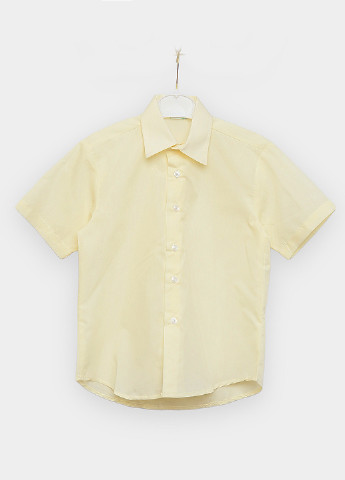 Желтая классическая рубашка однотонная Let's Shop