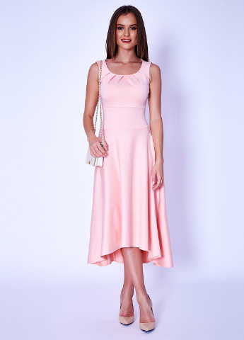 Розовое кэжуал платье Gioia однотонное