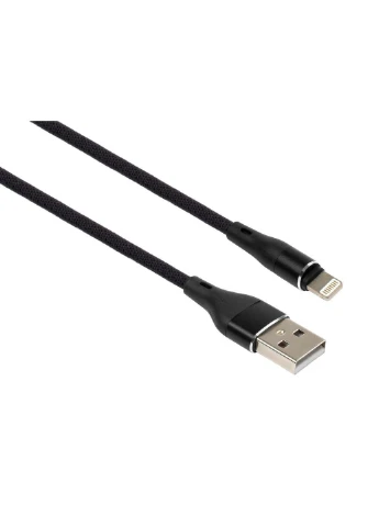 Дата кабель (VCPDCLCANB1BK) Vinga USB 2.0 AM to Lightning 1.0m cylindric nylon back (239382619)