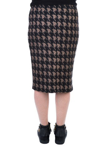 Черная кэжуал с узором гусиная лапка юбка Gardeur карандаш