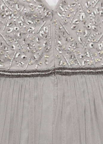 Серое праздничный, вечернее платье в стиле ампир Frock and Frill однотонное