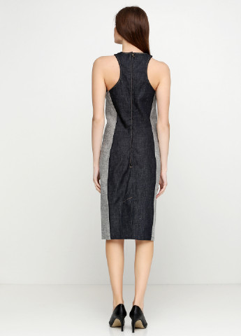Комбинированное деловое платье миди Ralph Lauren с узором «перец с солью»
