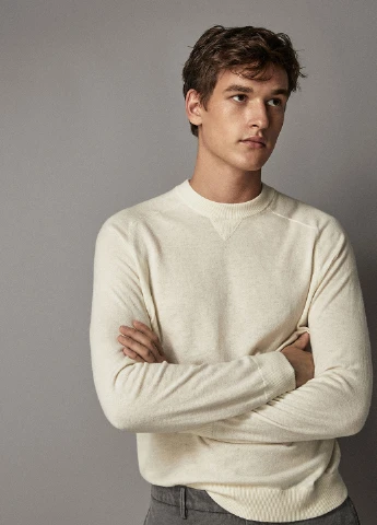 Молочный демисезонный джемпер джемпер Massimo Dutti