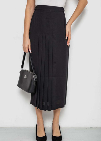 Черная офисная однотонная юбка Ager