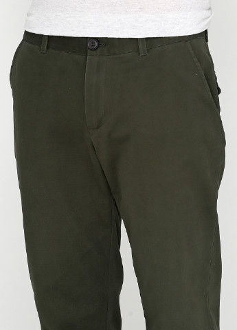 Темно-зеленые кэжуал демисезонные прямые брюки Finn Flare