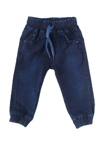 Джинси Gocer джогери однотонні темно-сині джинсові бавовна