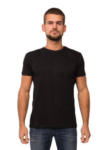 Чорна футболка чоловіча Наталюкс 11-1312