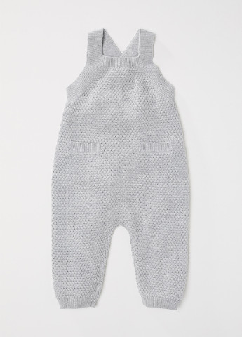 Комбінезон H&M комбінезон-брюки меланж сірий кежуал бавовна