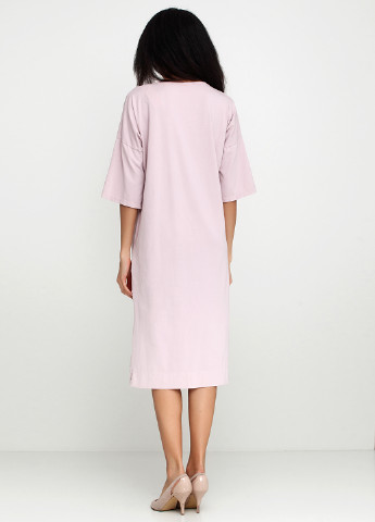 Светло-розовое кэжуал платье No Brand однотонное