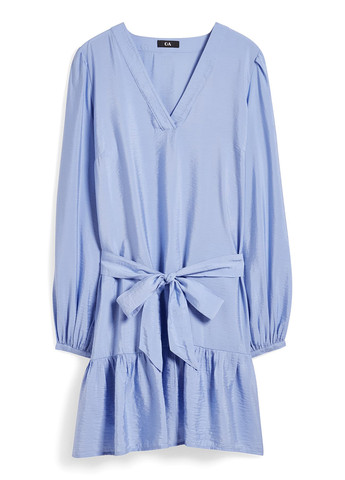 Блакитна кежуал сукня кльош C&A однотонна