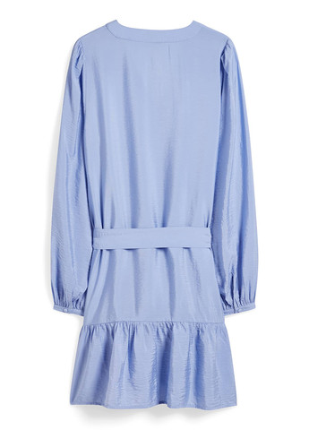 Блакитна кежуал сукня кльош C&A однотонна