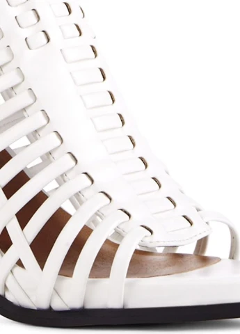 Белые босоножки JustFab с ремешком