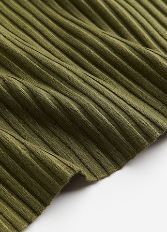 Оливковая (хаки) кэжуал однотонная юбка H&M