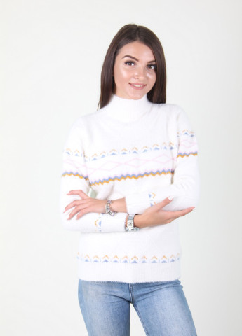 Белый демисезонный свитер Ladies Fashion