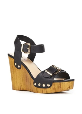 Черные босоножки JustFab с ремешком с заклепками