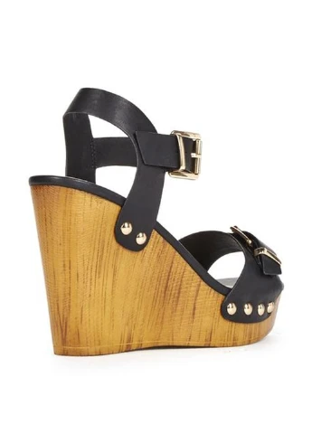 Черные босоножки JustFab с ремешком с заклепками