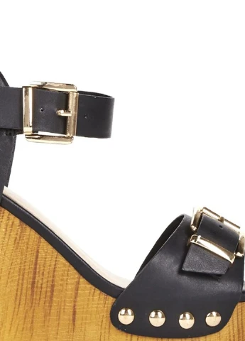 Черные босоножки JustFab с ремешком с заклепками