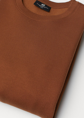 Коричневый свитшот H&M однотонный без декора (366095938)
