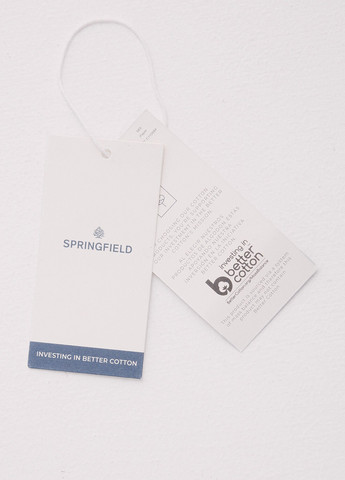 Белый демисезонный кэжуал лонгслив Springfield однотонный