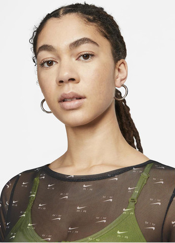 Чорна кежуал, спортивна сукня dv8249-010 Nike з логотипом