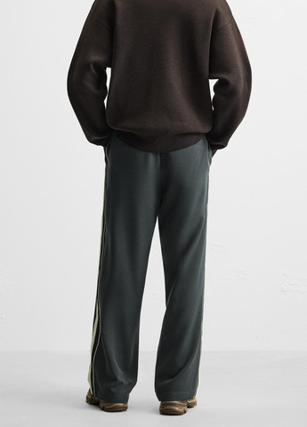 Серые кэжуал демисезонные брюки Zara