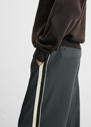 Серые кэжуал демисезонные брюки Zara