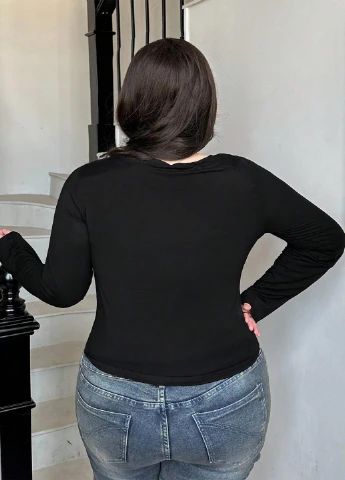 Чёрная блуза SHEIN