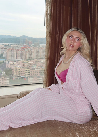 Рожева всесезон піжама (сорочка, штани) сорочка + брюки Victoria's Secret