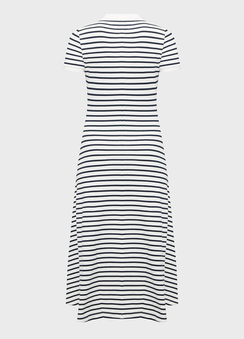 Білий кежуал сукня поло Tommy Jeans в смужку