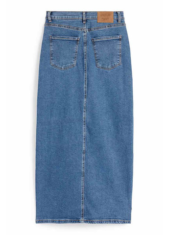 Синяя джинсовая, кэжуал однотонная юбка C&A