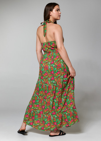 Комбінована кежуал сукня з відкритою спиною Sinsay з квітковим принтом
