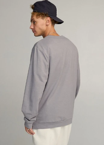 Сірий світшот чоловічий oversize /no flis/ YAPPI (252259262)