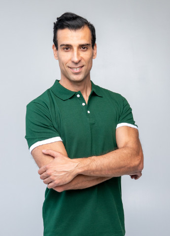 Темно-зеленая футболка-футболка поло мужская для мужчин TvoePolo