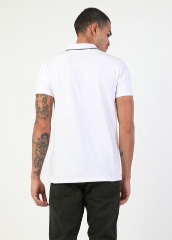Белая футболка-поло для мужчин Colin's однотонная