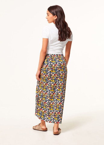 Разноцветная кэжуал цветочной расцветки юбка Jennyfer