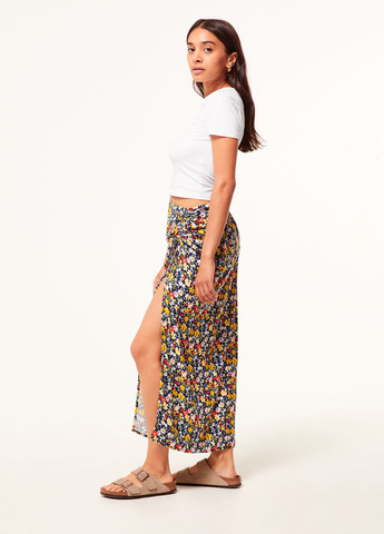 Разноцветная кэжуал цветочной расцветки юбка Jennyfer