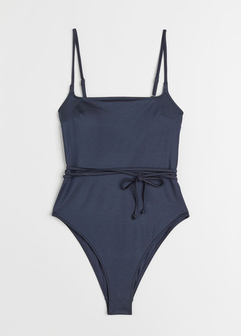 Темно-синій літній купальник суцільний H&M