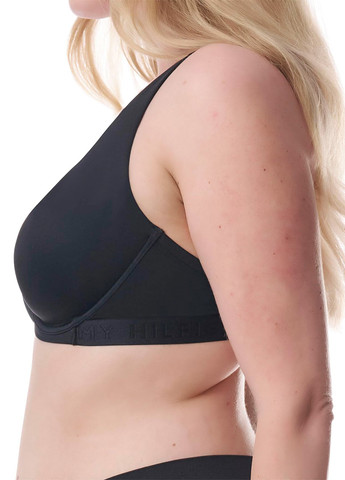 Чёрный минимайзер бюстгальтер Tommy Hilfiger с косточками нейлон