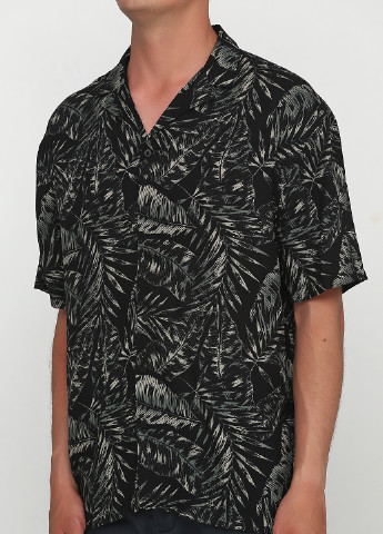 Черная кэжуал рубашка с рисунком H&M